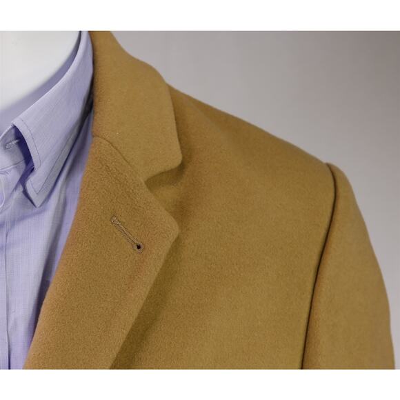 Michael Kors Camel Brown Wool Cashmere 3/4 Length Overcoat Coat 42L - Picture 4 of 9